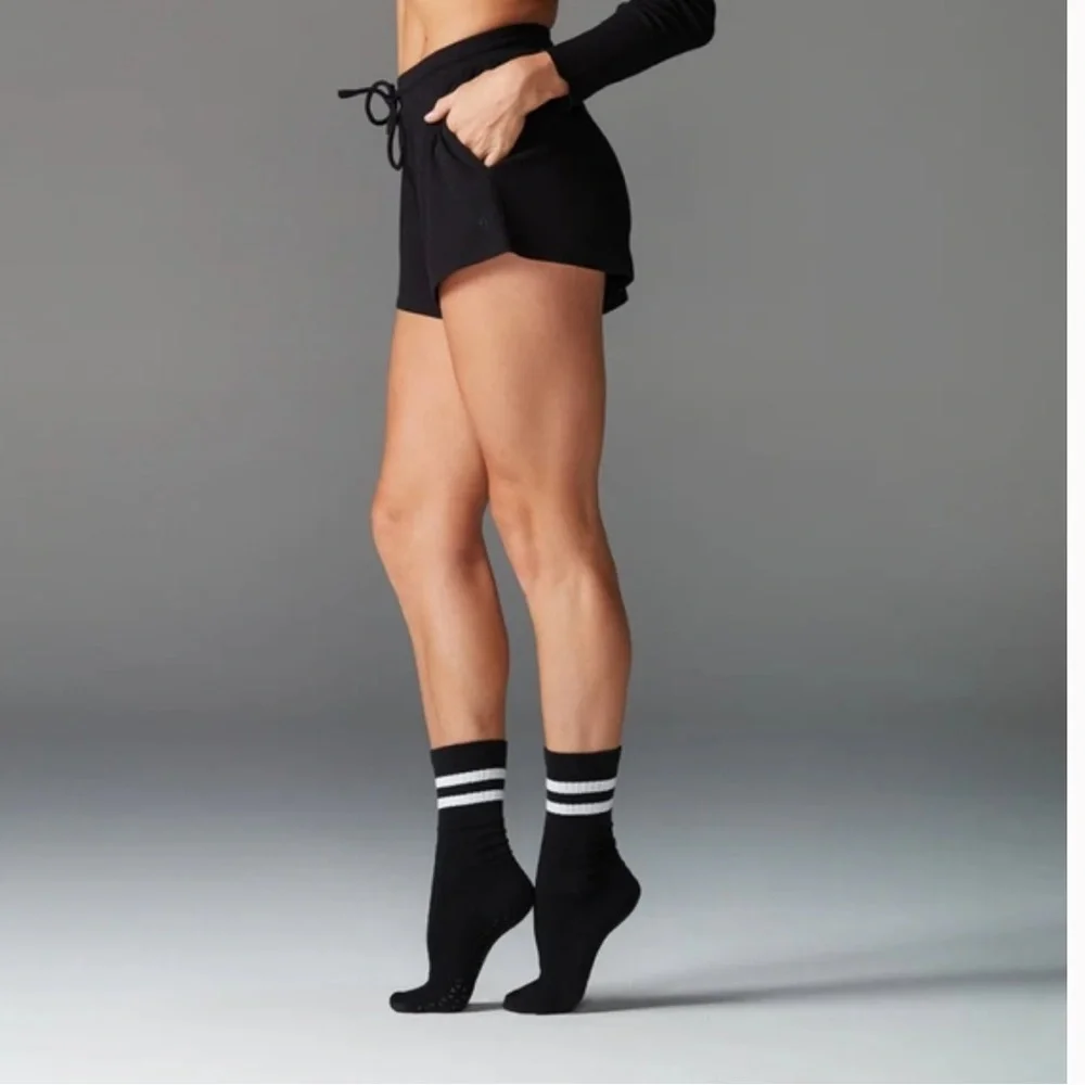 Tavi Noir Lounge Waffle Shorts Ebony NWT